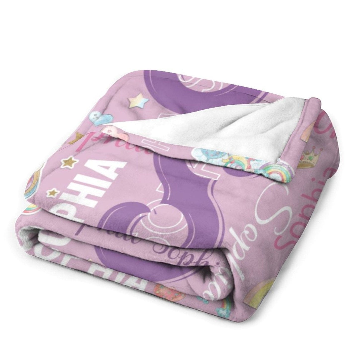 Personalized Unicorn Blanket for Girls Name Blankets