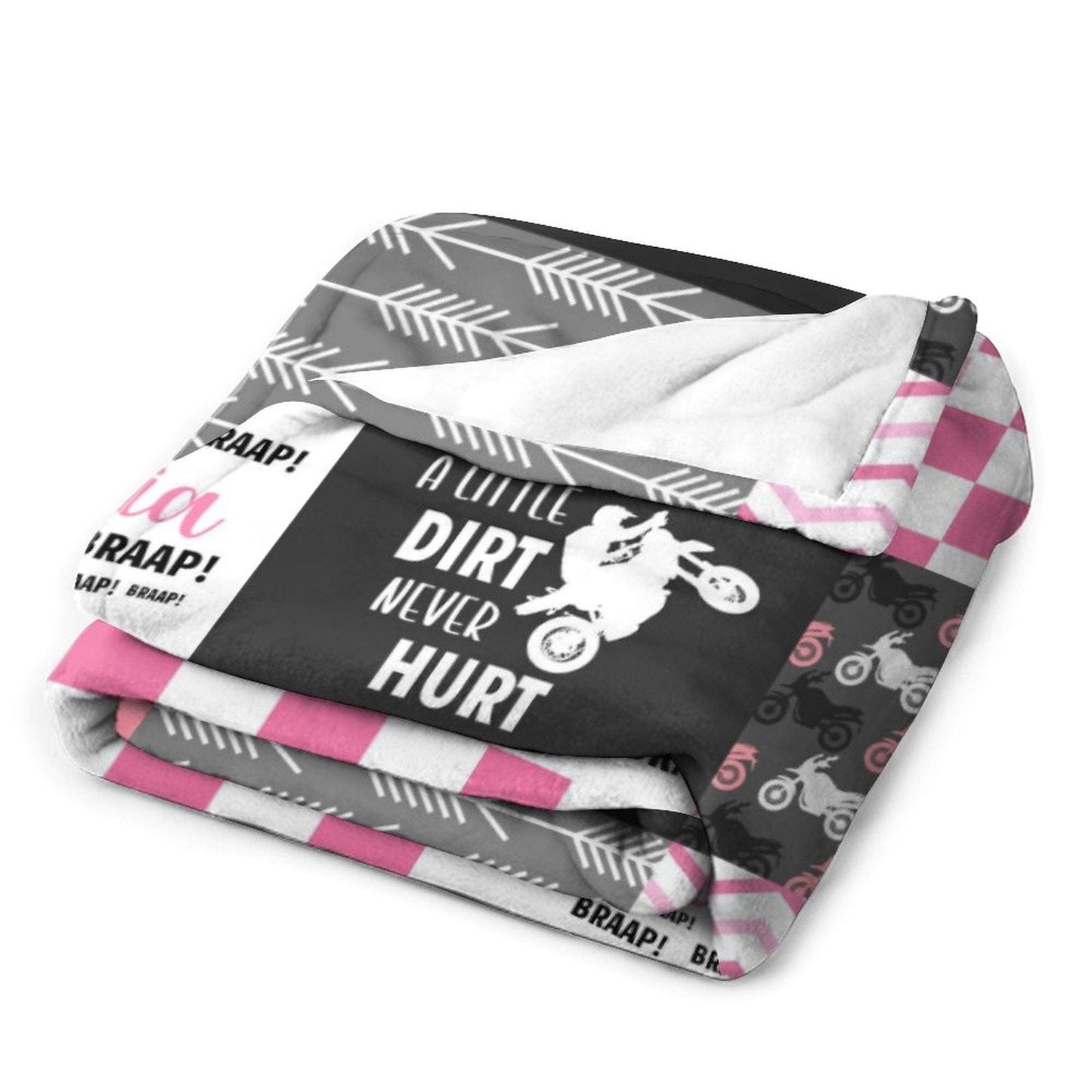 Personalized Dirt Bike Baby Blankets with Name