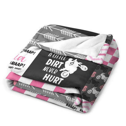 Personalized Dirt Bike Baby Blankets with Name