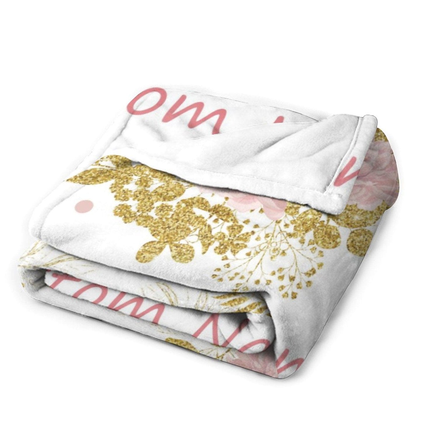 Personalized Name Blanket Baby Blanket with Flower & Crown