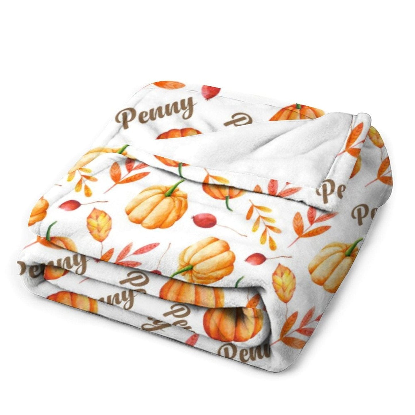 Fall Pumpkin Swaddle Personalize Baby Blanket