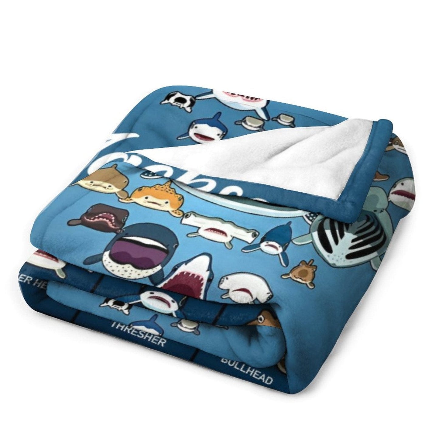 Personalized Shark Blanket Kids Custom Name Blanket