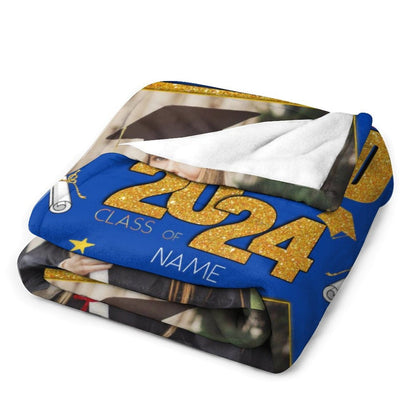 Custom Class of 2024 Graduation Star Blanket