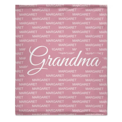 Gift For Grandma Grandpa Grandparents With Grandkids Names Personalized Fleece Blanket - Virudhaka