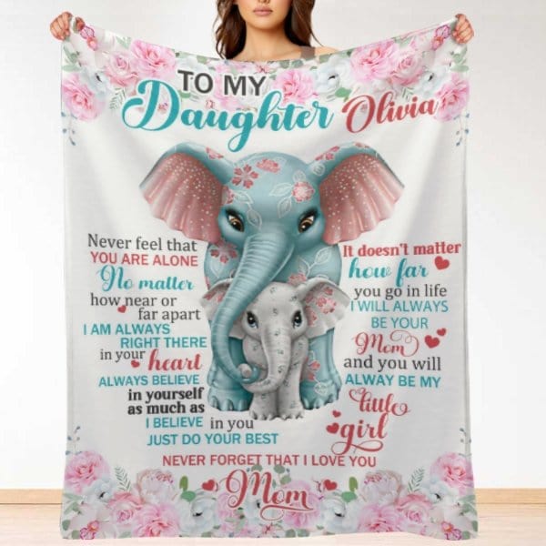 My Little Girl, Never Feel That You Are Alone - Family Blanket - Christmas Gift For Daughter From Mom - Virudhaka
