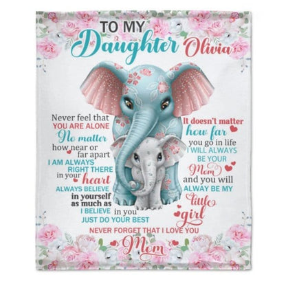 My Little Girl, Never Feel That You Are Alone - Family Blanket - Christmas Gift For Daughter From Mom - Virudhaka