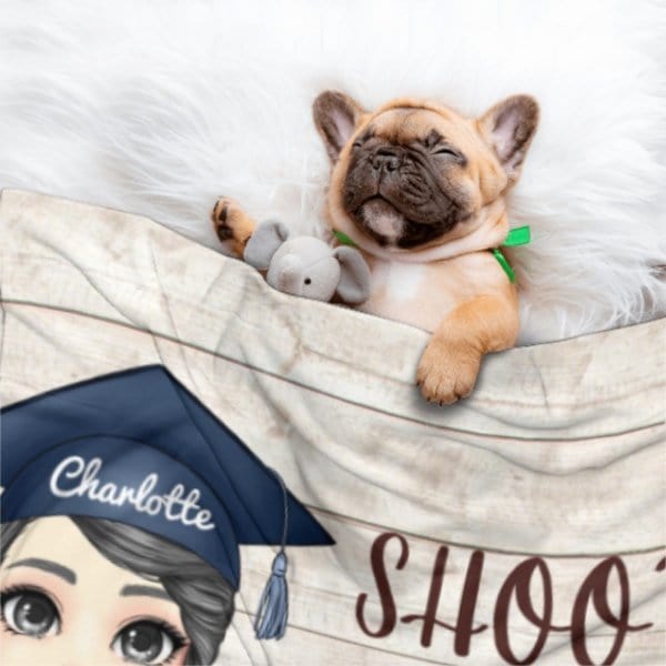 Shoot For The Stars Graduate - Personalized Blanket - virudhaka