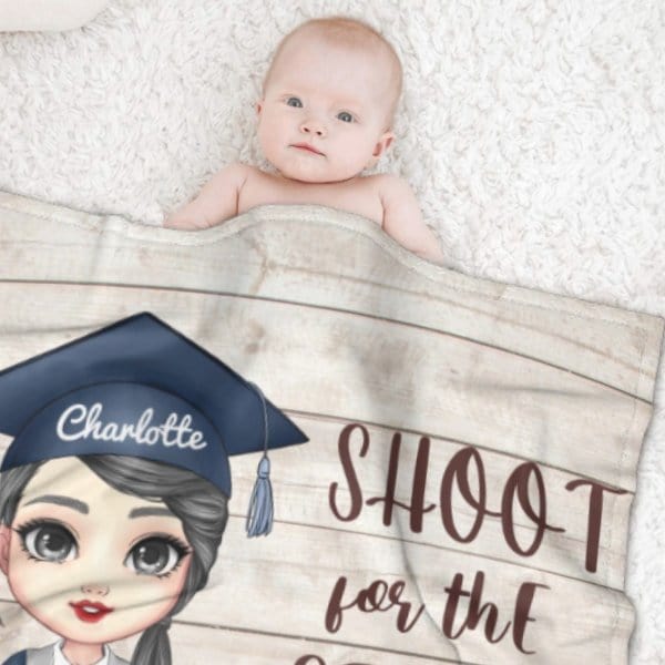 Shoot For The Stars Graduate - Personalized Blanket - virudhaka
