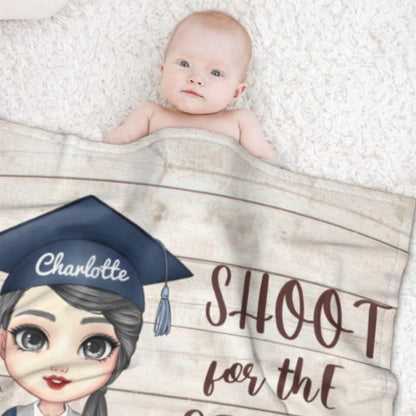Shoot For The Stars Graduate - Personalized Blanket - virudhaka