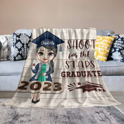 Shoot For The Stars Graduate - Personalized Blanket - virudhaka