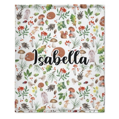 Vintage Forest Custom Name Blanket - Gifts for Baby - Virudhaka