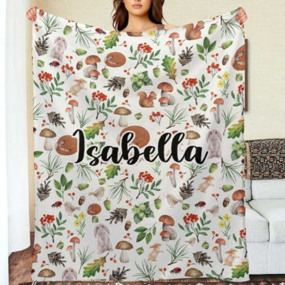 Vintage Forest Custom Name Blanket - Gifts for Baby - Virudhaka