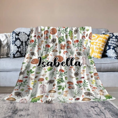 Vintage Forest Custom Name Blanket - Gifts for Baby - Virudhaka