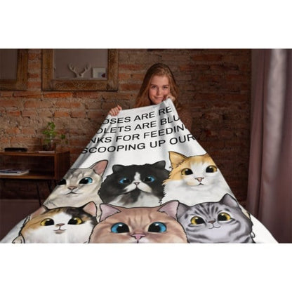 Violets Are Blue Thanks For Scooping Up Our Poo - Personalized Blanket - Virudhaka